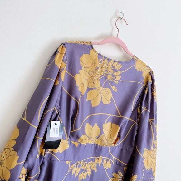 ⚡️SOLD⚡️ nwt evi grintela silk floral politness maxi dress - size large - Picture 9 of 14